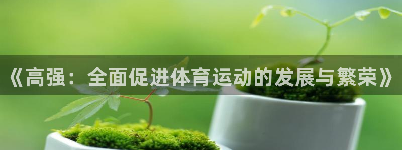 米兰体育官网下载娱乐：《高强：全面促进体育运动的发展