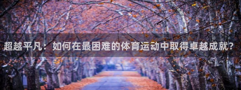 注册米兰体育官方正版app：超越平凡：如何在最困难的
